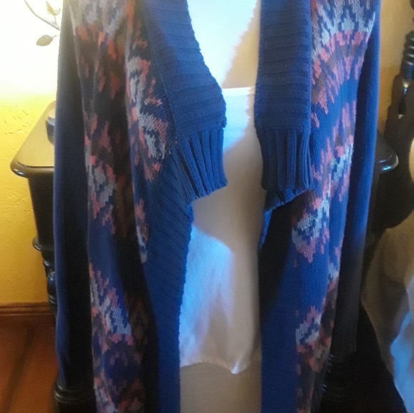 None Sweaters - Dark blue navajo sweater